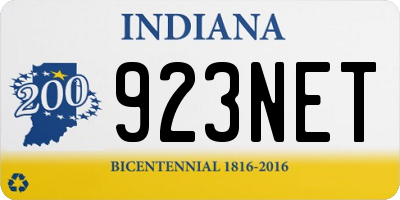 IN license plate 923NET