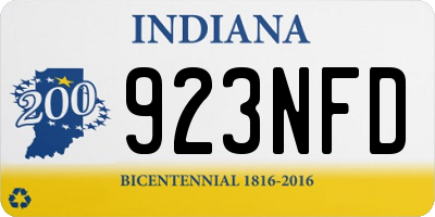 IN license plate 923NFD