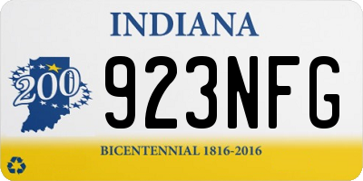 IN license plate 923NFG