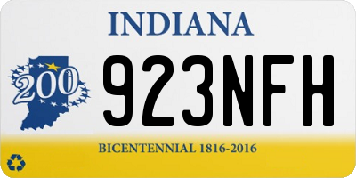 IN license plate 923NFH