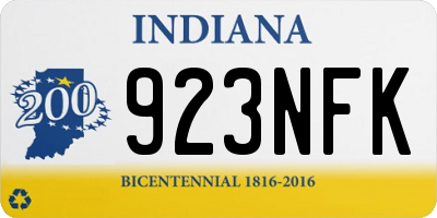 IN license plate 923NFK