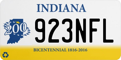 IN license plate 923NFL