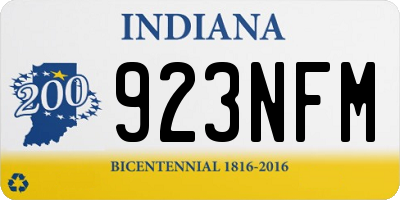 IN license plate 923NFM