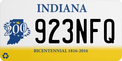 IN license plate 923NFQ