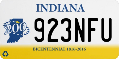 IN license plate 923NFU