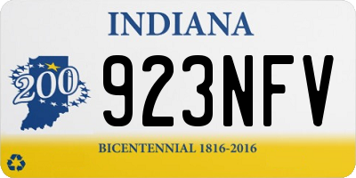 IN license plate 923NFV