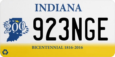 IN license plate 923NGE