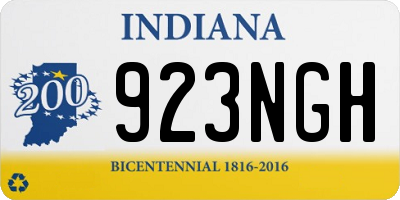 IN license plate 923NGH