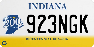 IN license plate 923NGK