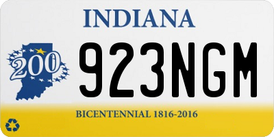 IN license plate 923NGM