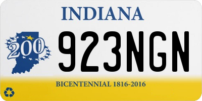 IN license plate 923NGN
