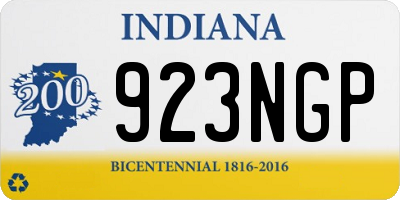 IN license plate 923NGP