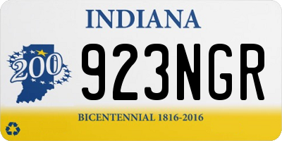 IN license plate 923NGR