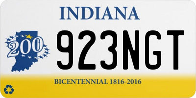 IN license plate 923NGT