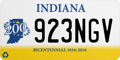 IN license plate 923NGV
