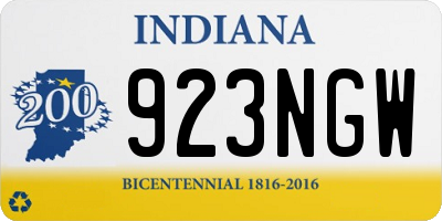 IN license plate 923NGW