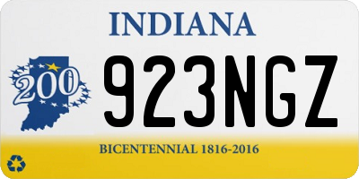 IN license plate 923NGZ