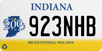 IN license plate 923NHB