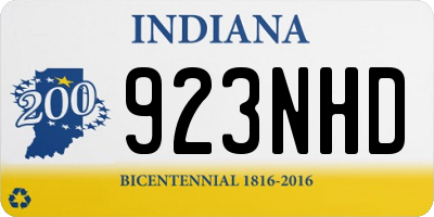 IN license plate 923NHD