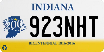 IN license plate 923NHT