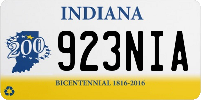 IN license plate 923NIA