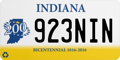 IN license plate 923NIN