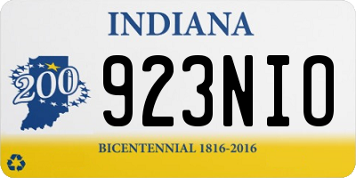 IN license plate 923NIO