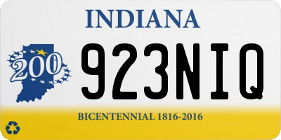 IN license plate 923NIQ