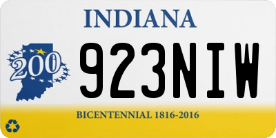 IN license plate 923NIW