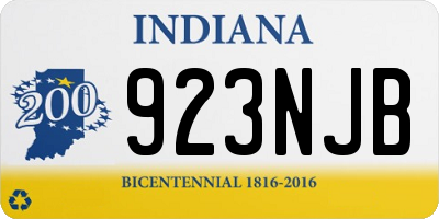 IN license plate 923NJB