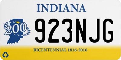 IN license plate 923NJG