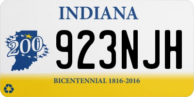 IN license plate 923NJH