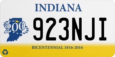 IN license plate 923NJI