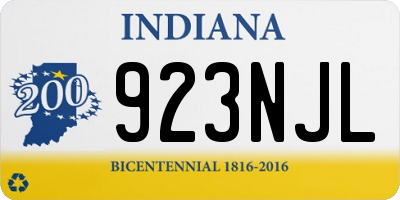 IN license plate 923NJL