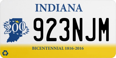 IN license plate 923NJM