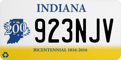 IN license plate 923NJV