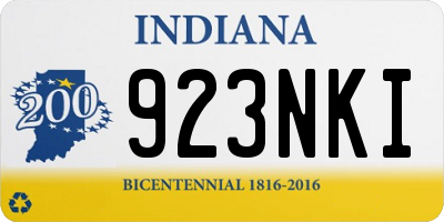 IN license plate 923NKI