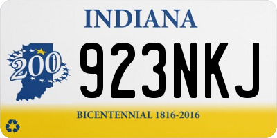 IN license plate 923NKJ