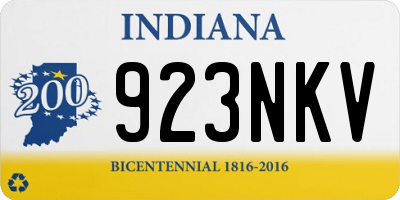 IN license plate 923NKV