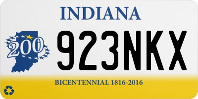 IN license plate 923NKX