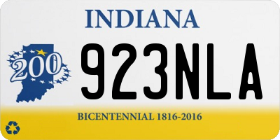 IN license plate 923NLA