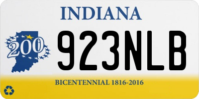 IN license plate 923NLB
