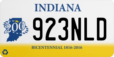 IN license plate 923NLD