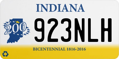 IN license plate 923NLH