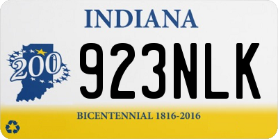 IN license plate 923NLK