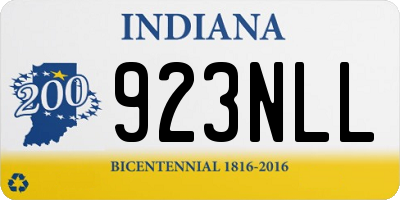 IN license plate 923NLL