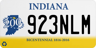 IN license plate 923NLM