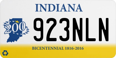 IN license plate 923NLN