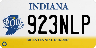 IN license plate 923NLP