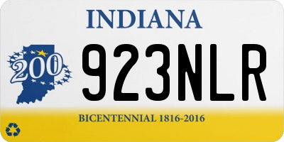 IN license plate 923NLR